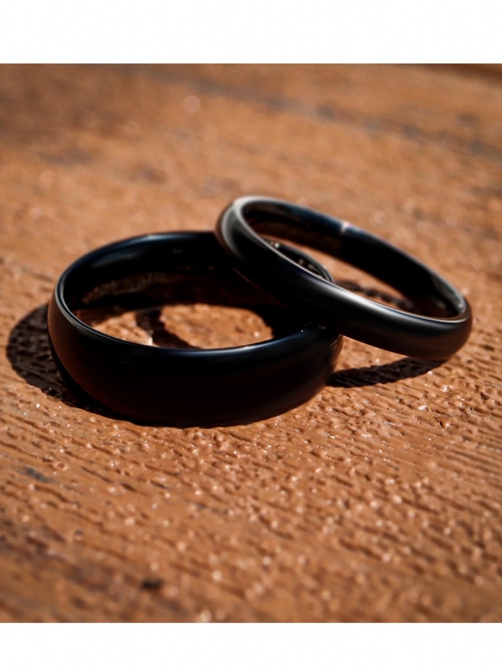 Black Stainless Steel Blank Ring